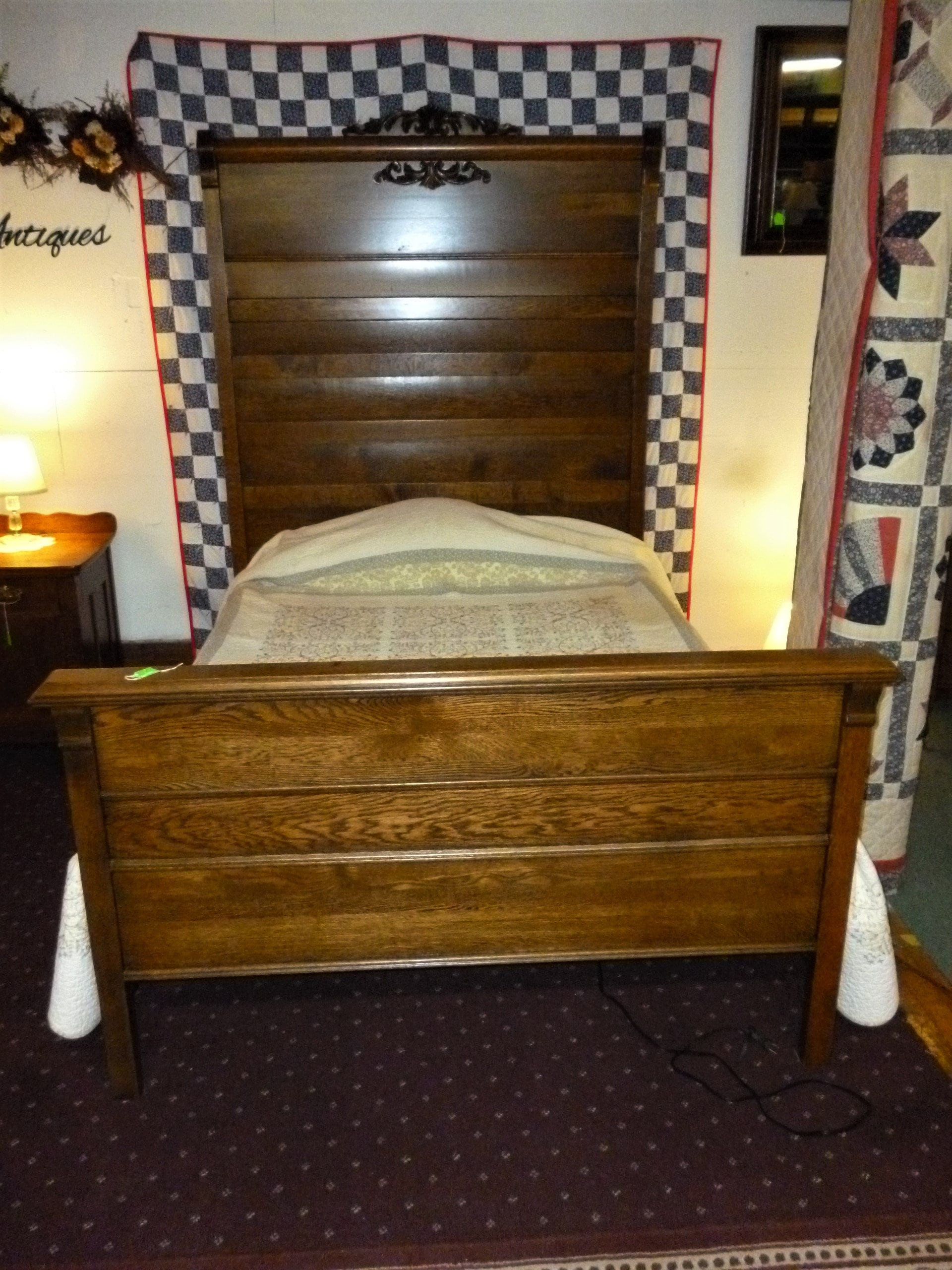 Antique Oak Bed 