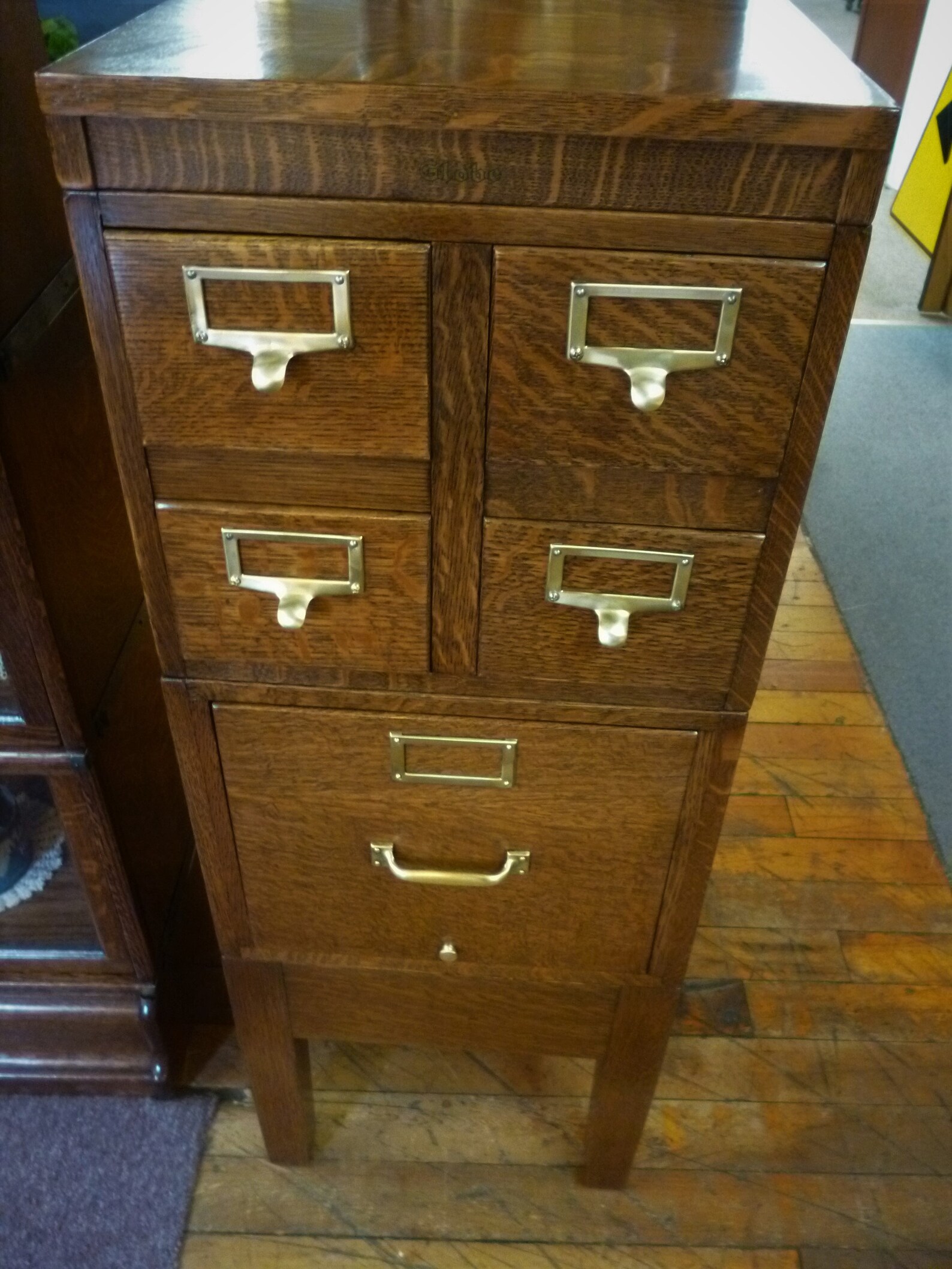 Antique Oak stacking File globe wernicke Mission Etsy