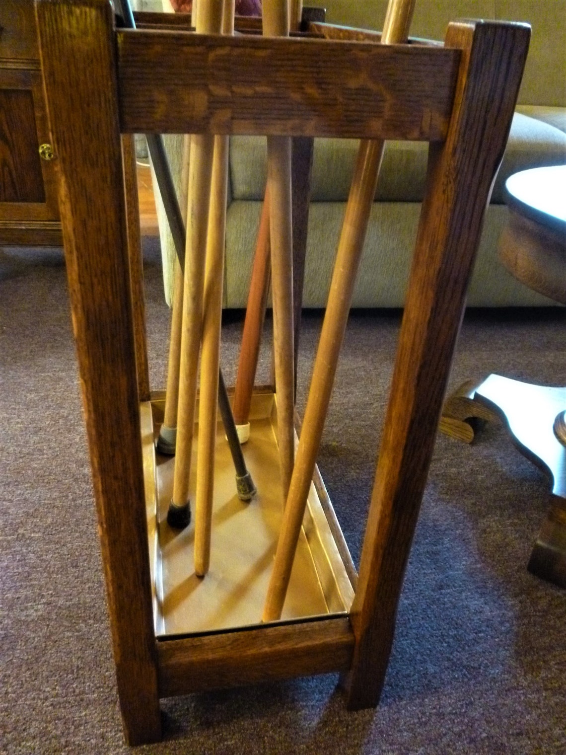 Antique Oak Cane/umbrella Stand Mission Style 1900's Etsy