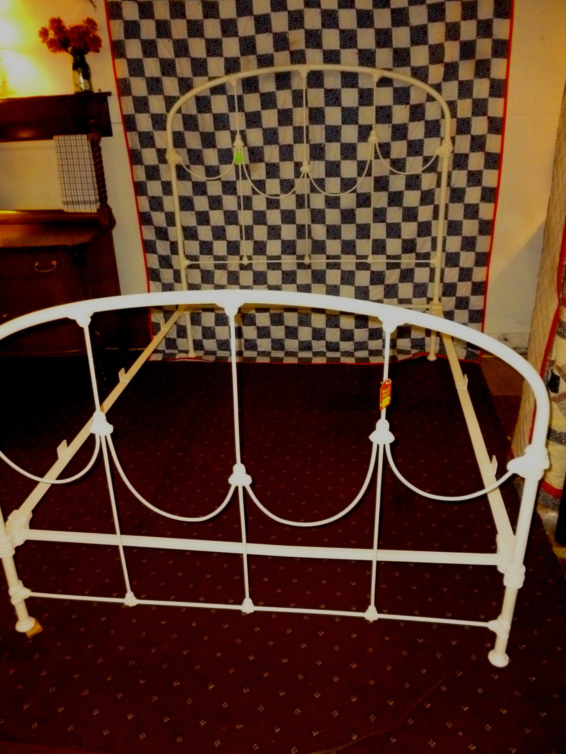 Antique Bed Ornate Iron 1900's Full Size repainted Etsy