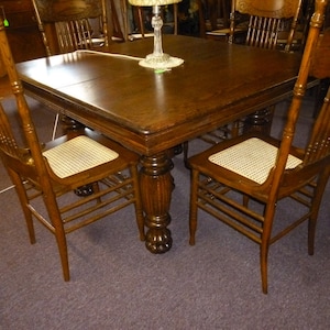 Antique Oak Kitchen Table Extension Farm 1900&#39;s solid oak 5 heavy legs shipping calculator incorrect