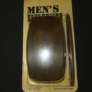 Mens Military style Hair Brush with comb (new old stock) Nylon bristles