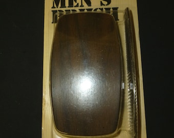 Mens Military style Hair Brush with comb (new old stock) Nylon bristles