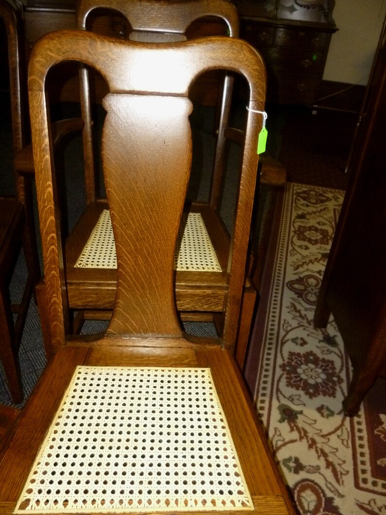 Antique Oak Chairs Set of 4 Restored Refinished 1900s Etsy