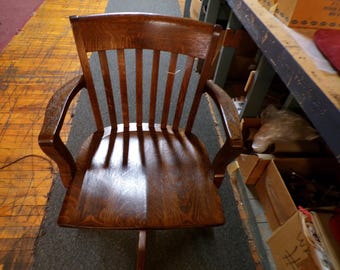 Antique Oak Office Chair swivel base 1900&#39;s shipping calculator incorrect buyer to contract and pay freight co. for shipping