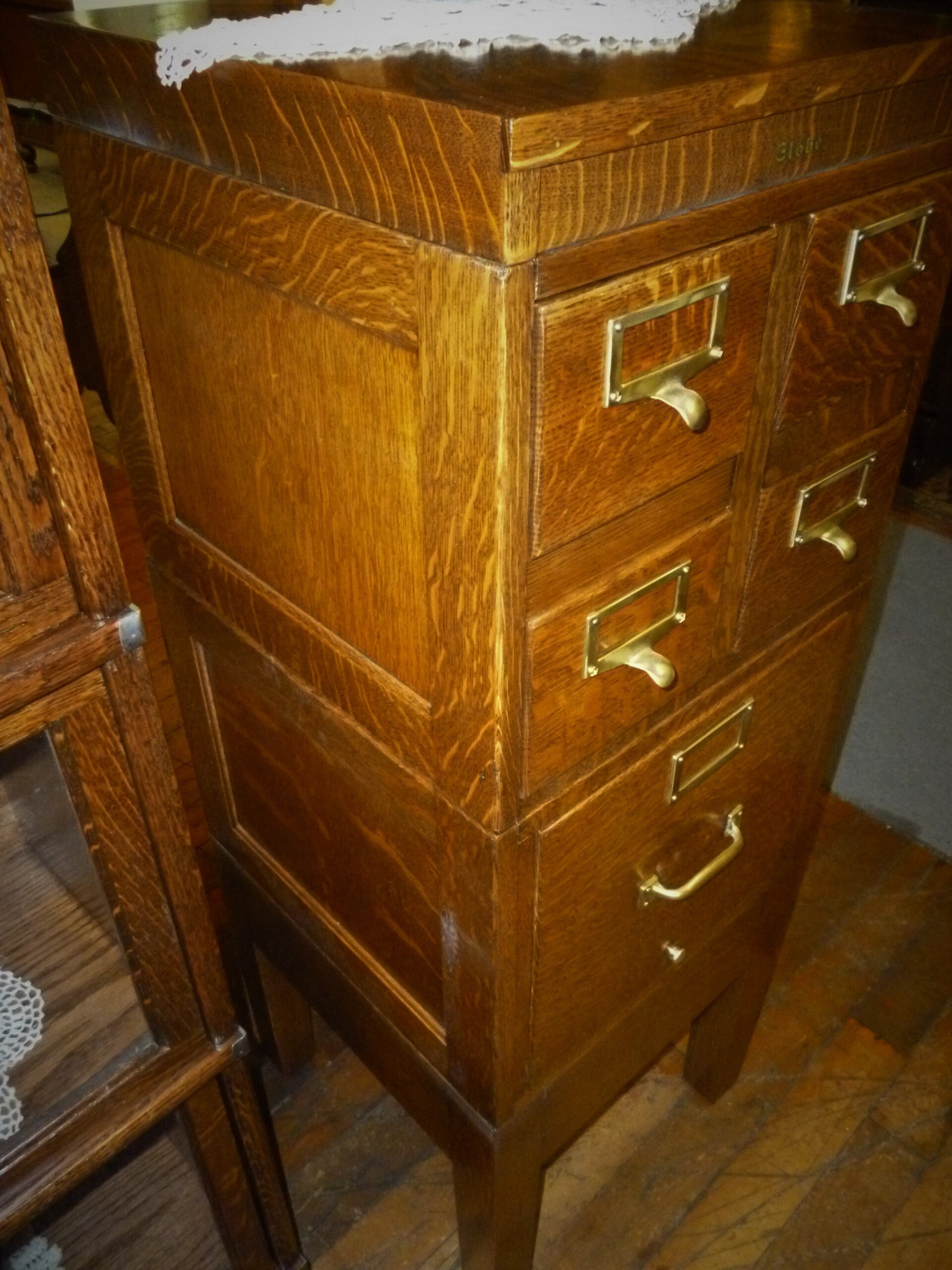 Antique Oak stacking File globe wernicke Mission Etsy