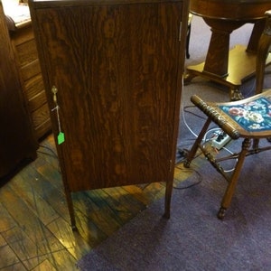 Antique Oak Cabinet for Records Vinyl collection 7 shelves  refinished restored 1900&#39;s shipping calculator incorrect