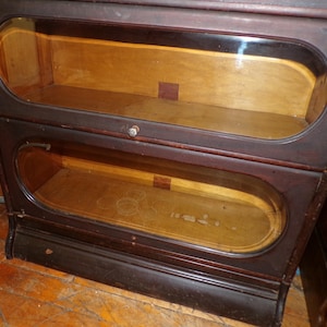 Antique Mahogany 2 stack barrister bookcase shipping calculator incorrect buyer to contract shipper  and pay for shipping