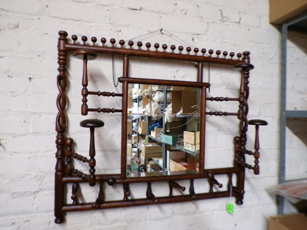 Antique Oak Hat Coat Rack Wall Hanging Shipping Calculator Incorrect ...