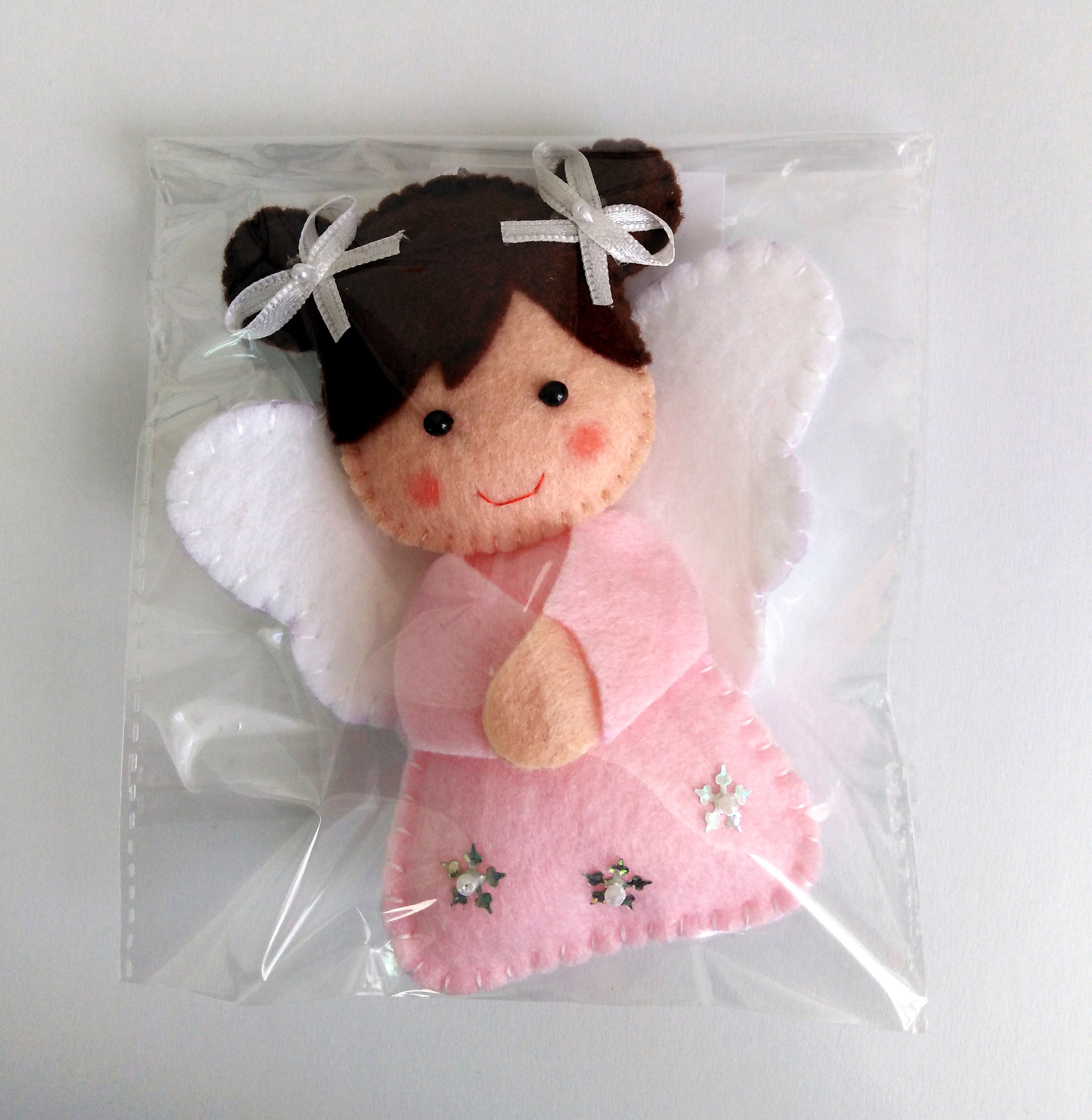 フェルト天使の飾り、クリスマス装飾ハンドメイド、クリスマスギフト