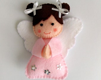 Felt Angel Ornament, Christmas Decor Handmade, Christmas Gift, Angel Figurine