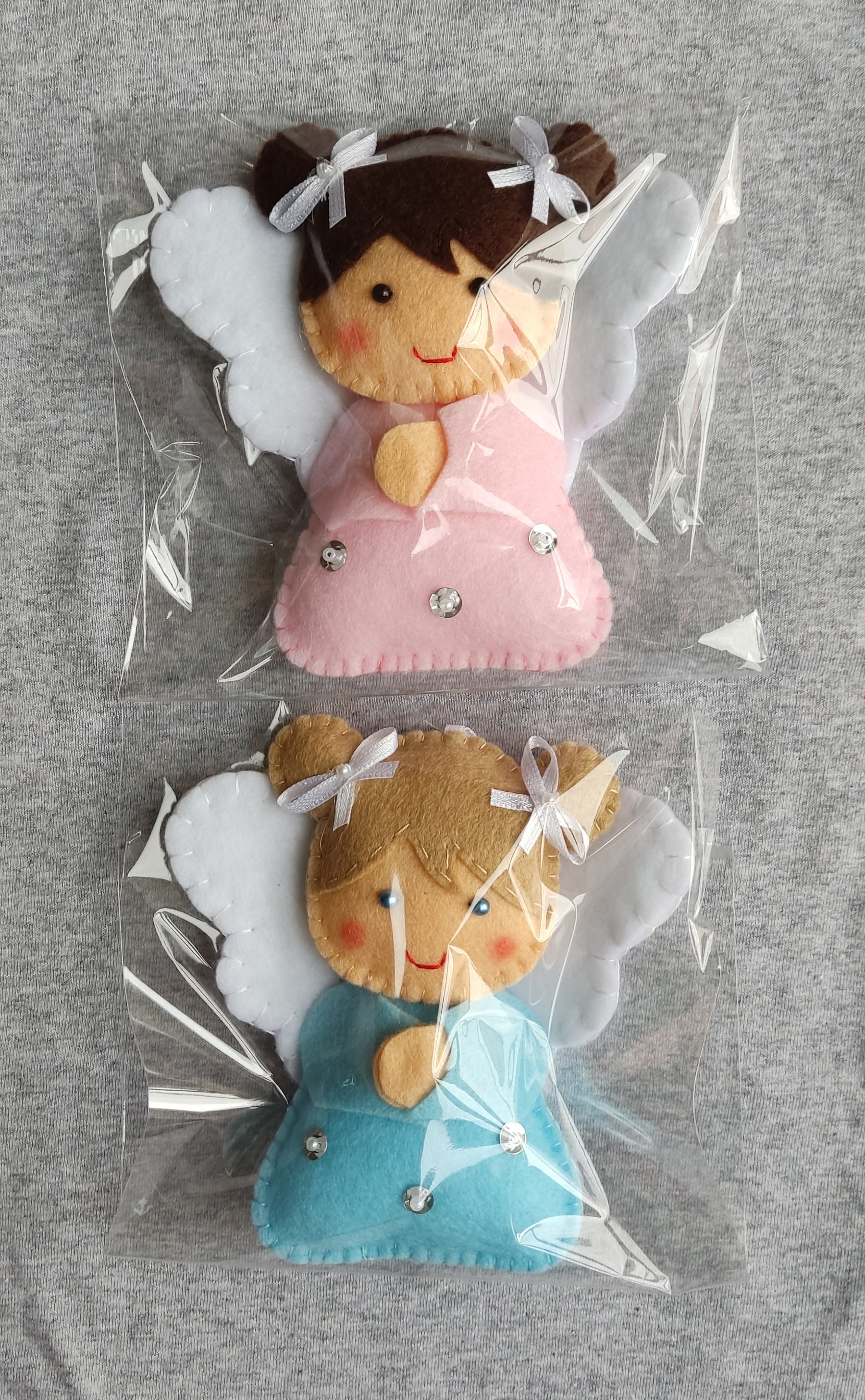 フェルト天使の飾り、クリスマス装飾ハンドメイド、クリスマスギフト