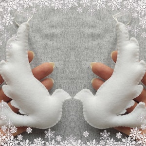 Dove, Bird Ornament,  Felt Bird Decor, Bird Hanging, Handmade Decor, PRICE PER 1 ITEM
