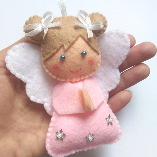 Felt Angel Ornament, Christmas Decor Handmade, Christmas Gift, Angel Figurine