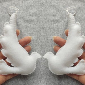 Doves of Friendship, Pair of White Turtle Doves, Christmas Tree Ornament, Christmas Gift for Friends and Family, Friendship gift