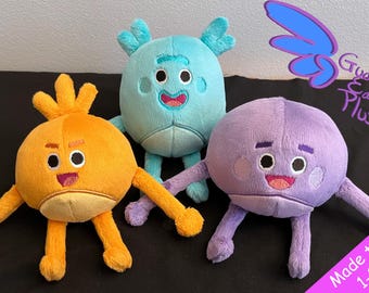 The Bumble Nums Humble Stumble Grumble SET OF 3 Plush 6" Super Simple Songs