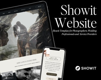 Moody Dark Photographer Website Template for Showit Photographer Website Black White Bold Vibe Showit and Wordpress Blog Template Design