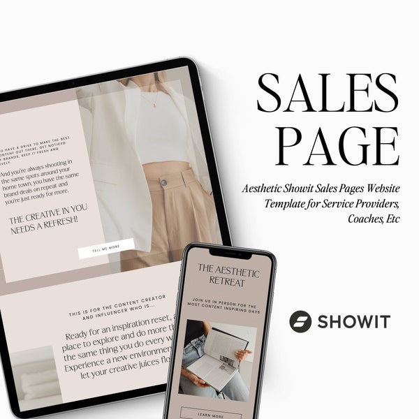 Coaching and Retreat Sales Page for Showit Mastermind Template for Showit Aesthetic Website Template Coaches Website Sales Page Retreat