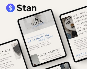 StanStore Landing Page Template Coaching Courses and Digital Products Modern Colorful Stan Store Shop Template Digital Marketing Template