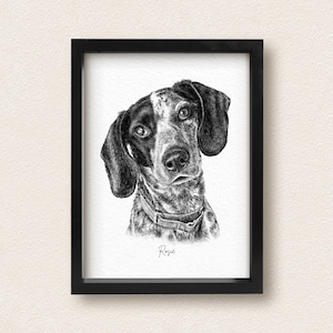 Custom Charcoal Pet Portrait, Pet Drawing, Dog Portraits From Photos, Custom Tiny Drawings, Miniature, Pet Memorial Gift
