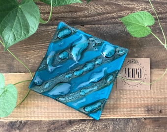 MATI, Anillo de vidrio fusionado, Bandeja para llaves, Hecho a mano y apto para veganos