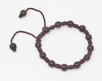 MAKIWATANA / Pulsera de semillas sencilla, hecha a mano y vegana