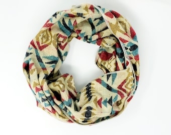 UNACHA / Bufanda Infinita Tribal, Hecha a mano y Apto para Veganos // 305