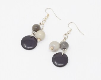 Pendientes WARKU / Tagua, hechos a mano y veganos