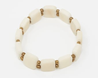 TAWAKUCHU / Pulsera de azulejos de Tagua, hecha a mano y vegana