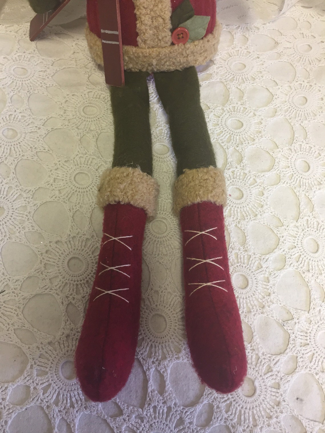 Dan Dee Stuffed Santa with Skis Collectors Choice | Etsy