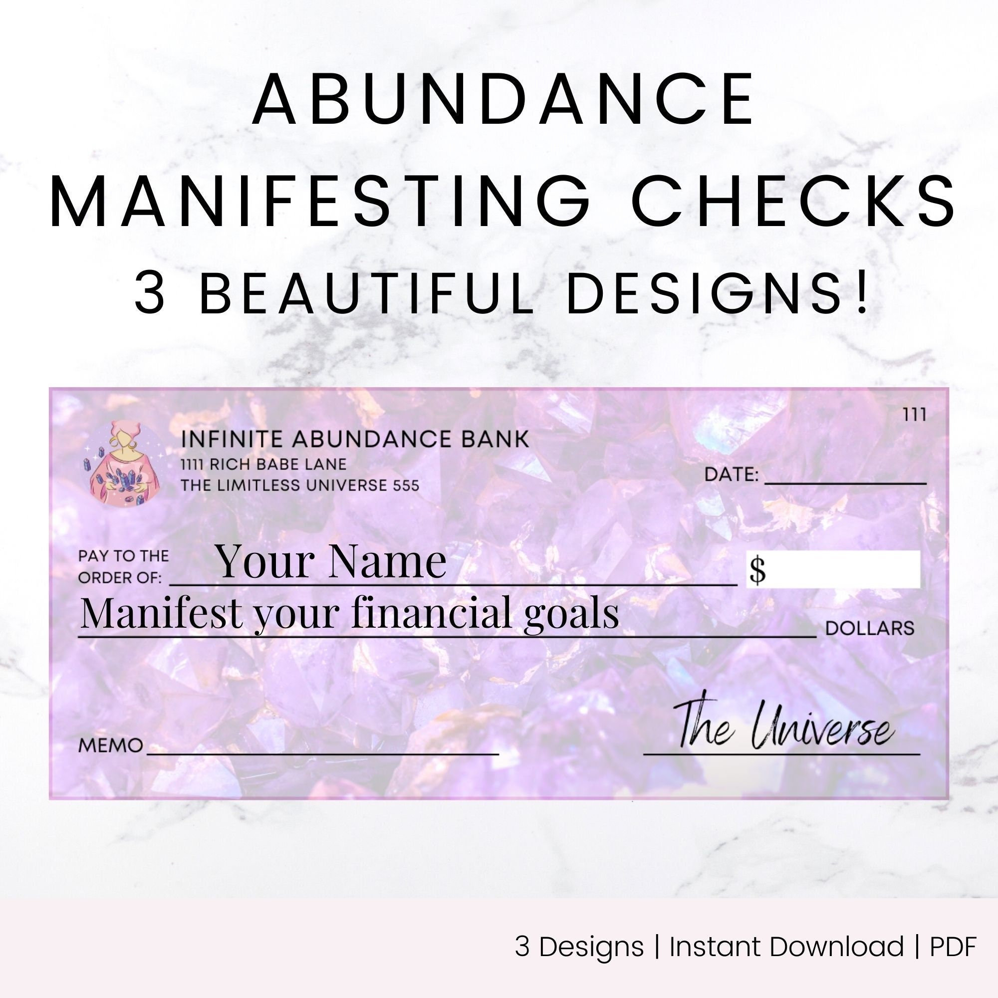 Printable Abundance Checks for Vision Boards Law of Attraction Printable Abundance Checks for Vision Boards Law of Attraction