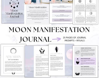 Moon Manifestation Journal: Lunar Rituals, Law of Attraction (PDF)