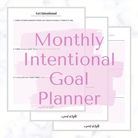Monthly Intentional Goal Setting Workbook