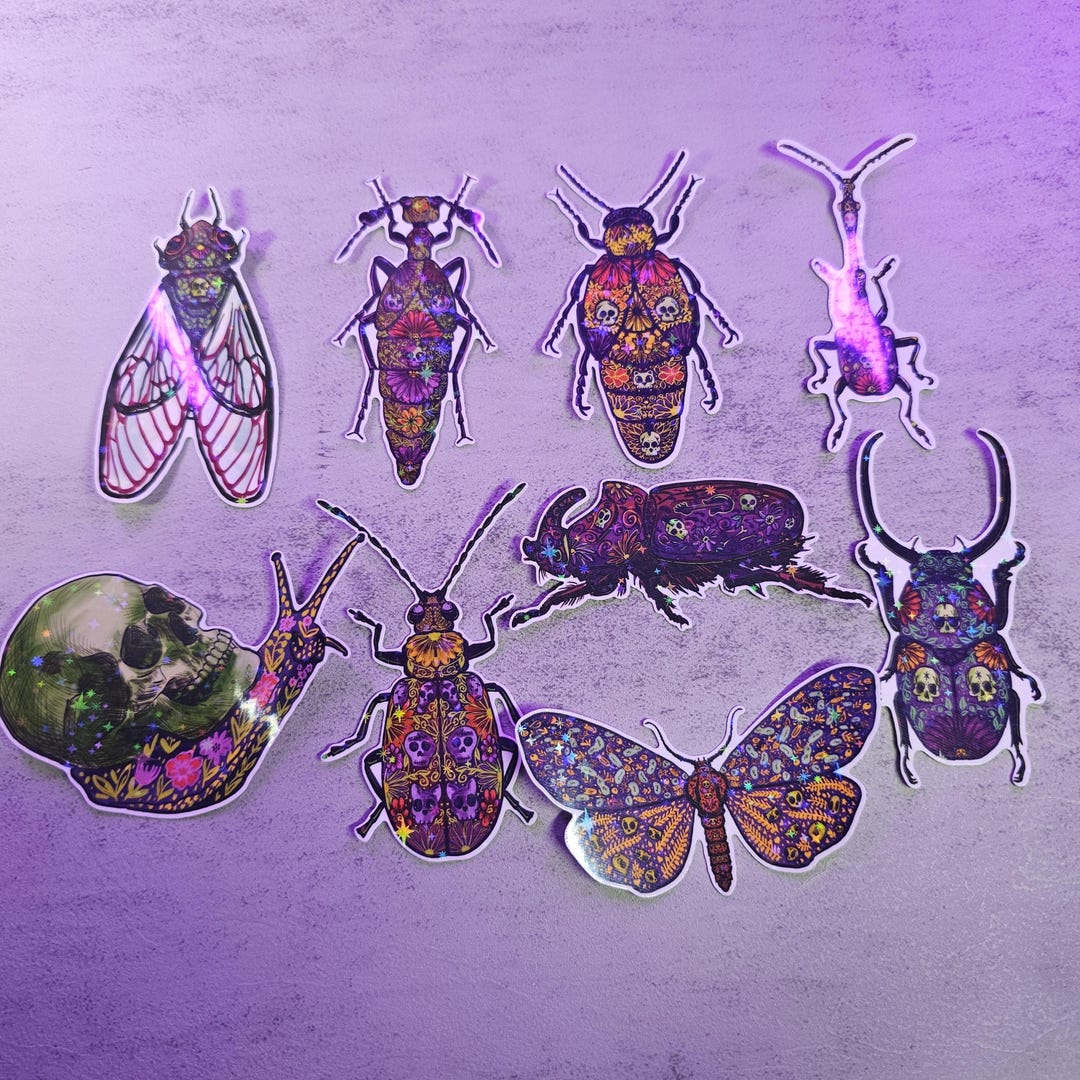 Halloween Limited Edition Insect Sticker Collection - Etsy