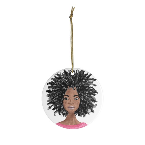 African American Christmas Decor Black Angel Afro Etsy