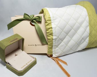 RookFire Ready to Gift Presentation | Handmade Quilted Keepsake Bag and Ribboned Gift Bag
