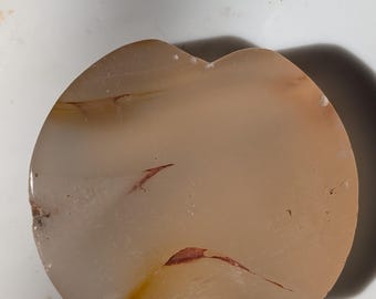 Carved Flower Agate Apple