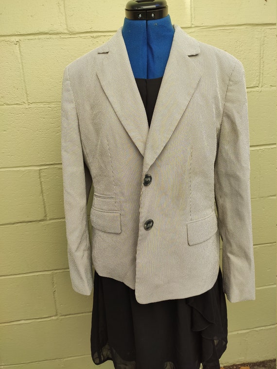 Vintage Evan Picone Seersucker Blazer