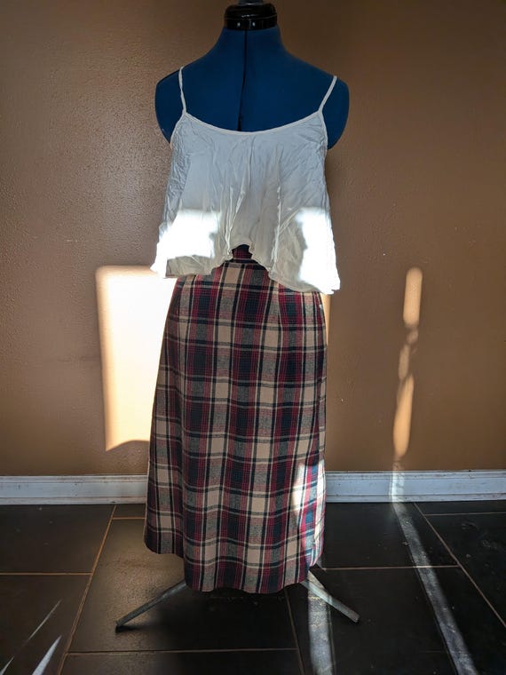 Vintage Beeline Fashions Checker Plaid Skirt