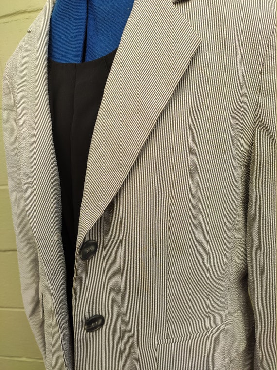 Vintage Evan Picone Seersucker Blazer - image 5