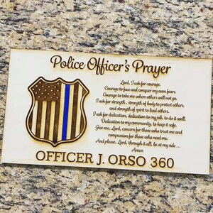 Police Officer&#39;s Prayer Sign