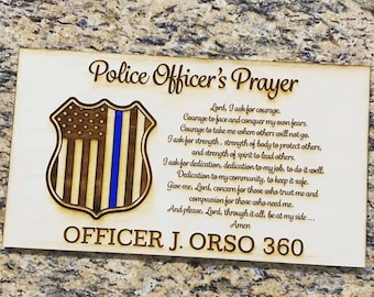 Police Officer's Prayer Sign