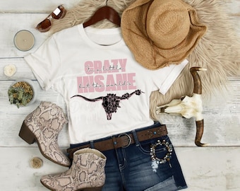 I'm a little crazy, worlds insane, PNG, Morgan Wallen, shirt design, Country girl, music, DTF, sublimation, hoodie, I'm the problem white
