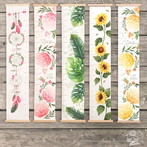 Floral and Leafy Height/Growth Charts