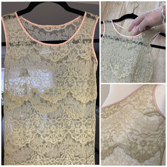 1920s Lace Lingerie Dress Antique Vintage Museum … - image 7