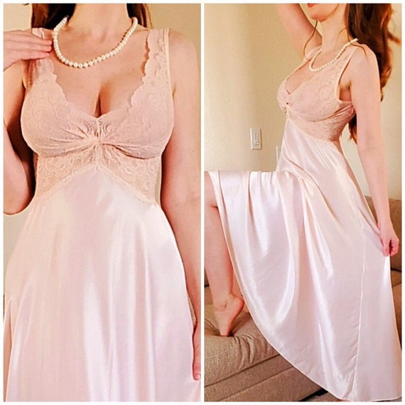 Vintage Olga Nightgown DESIGNER COLLECTION Full Sweep Gown Etsy