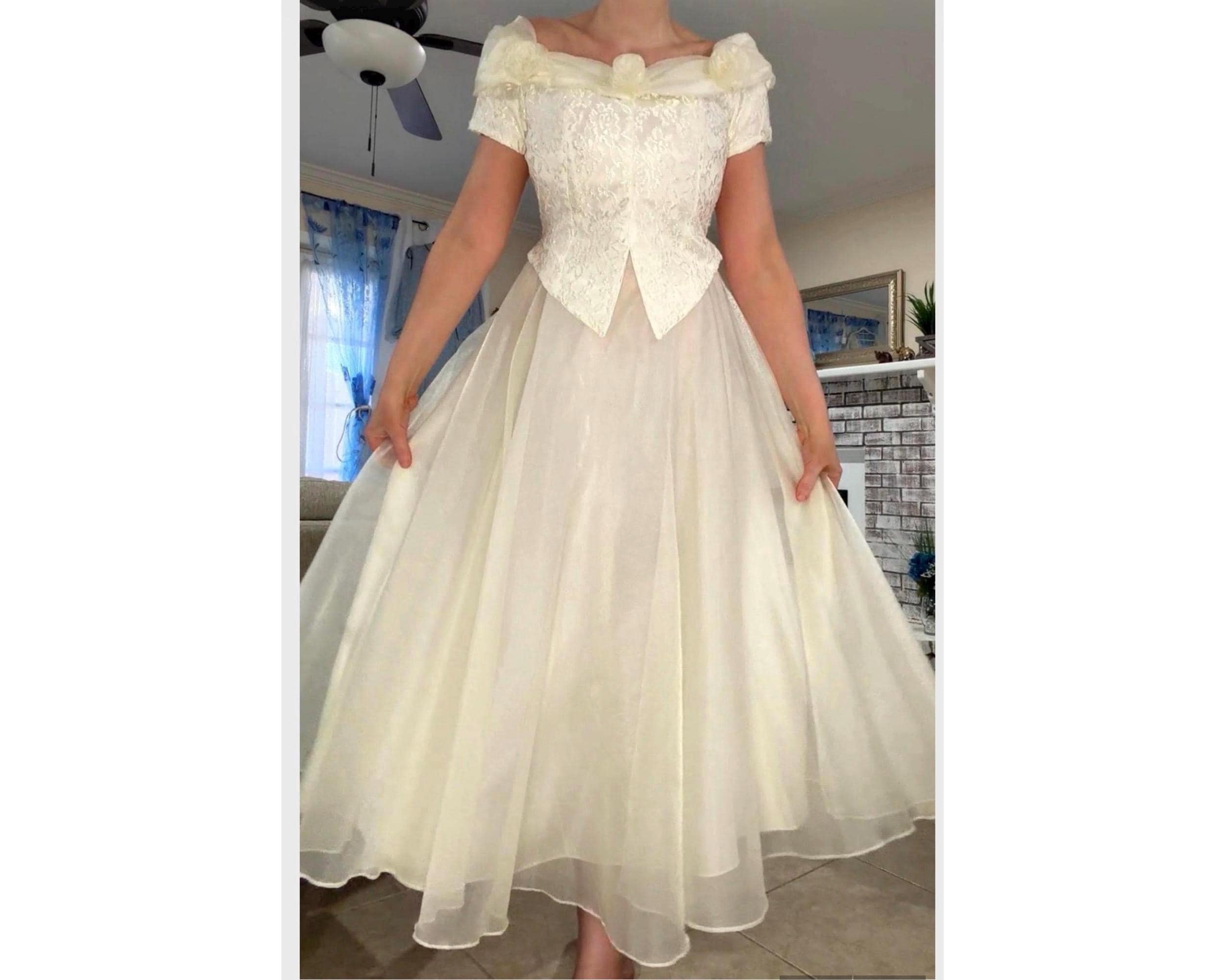 Vintage Lace Short Wedding Dress - Etsy Vintage Lace Short Wedding Dress - Etsy