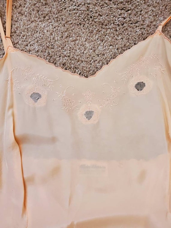 1940s Mary Barron Biastrait Peach Slip/Nightgown/… - image 3