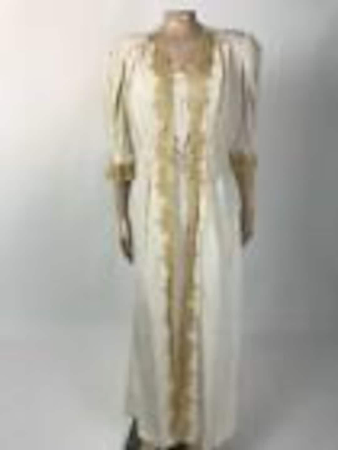 Glamorous 40's Tula Peignoir Dressing Gown/robe and Nightgown Set