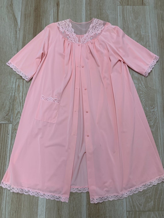 Vintage Shadowline Babydoll Nightgown & Robe Set,… - image 6